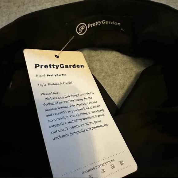 NWT PRETTYGARDEN Satin Dress Elegant Sleeveless Mock Neck Cocktail black size L - Picture 9 of 11